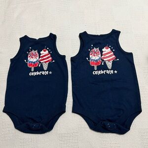 Celebrate patriotic baby onesies 6-9 months